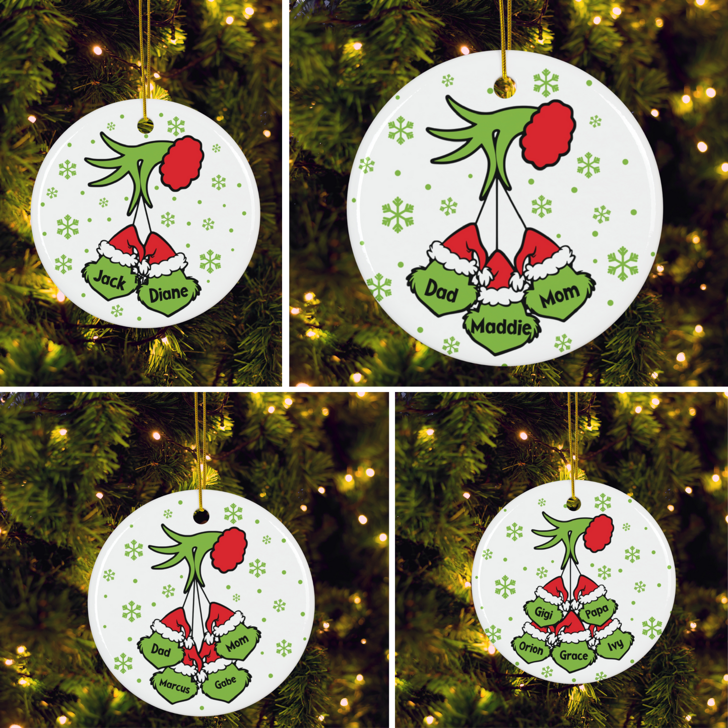 Grinch Personalized Ornament