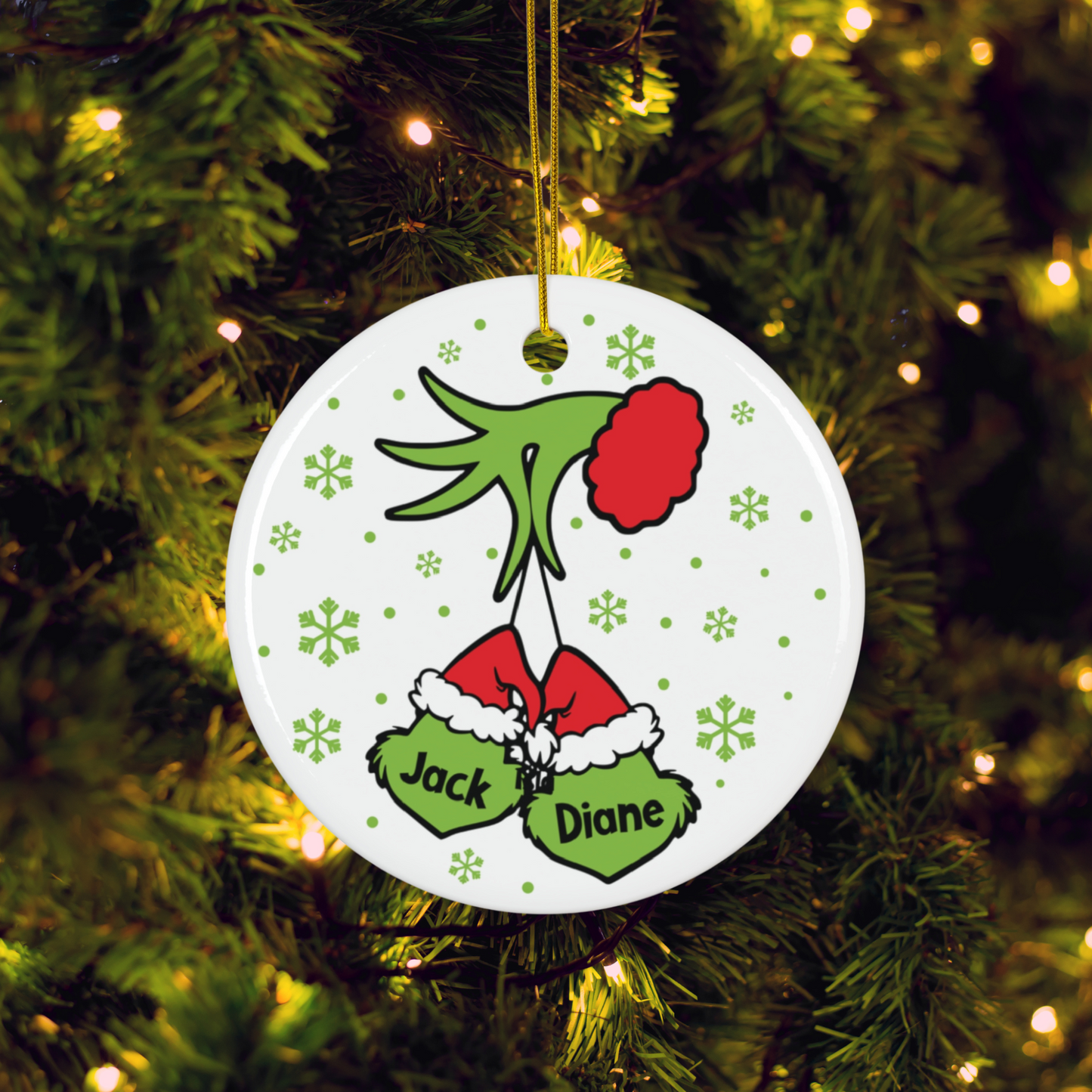 Grinch Personalized Ornament